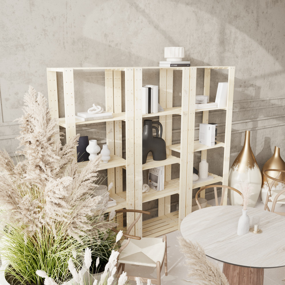 Стеллаж деревянный БОР 1 / Стеллажная система