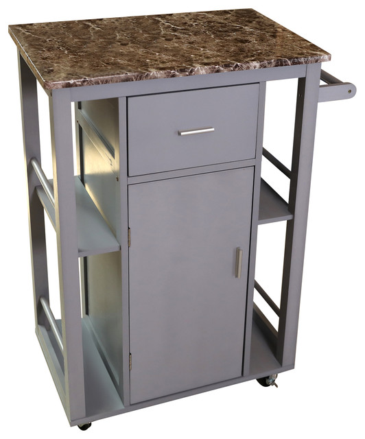 Wooden Kitchen Island on Wheels, Heavy Duty Rolling ...