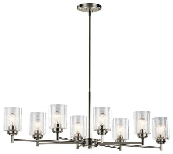 Kichler Lighting 44035NI Winslow - 8 light Linear Chandelier - 14.75 inches tall