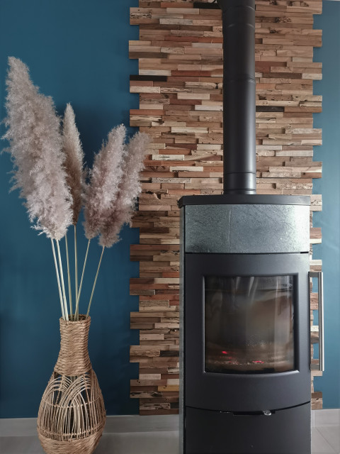 Salon Bleu Paon modern-living-room