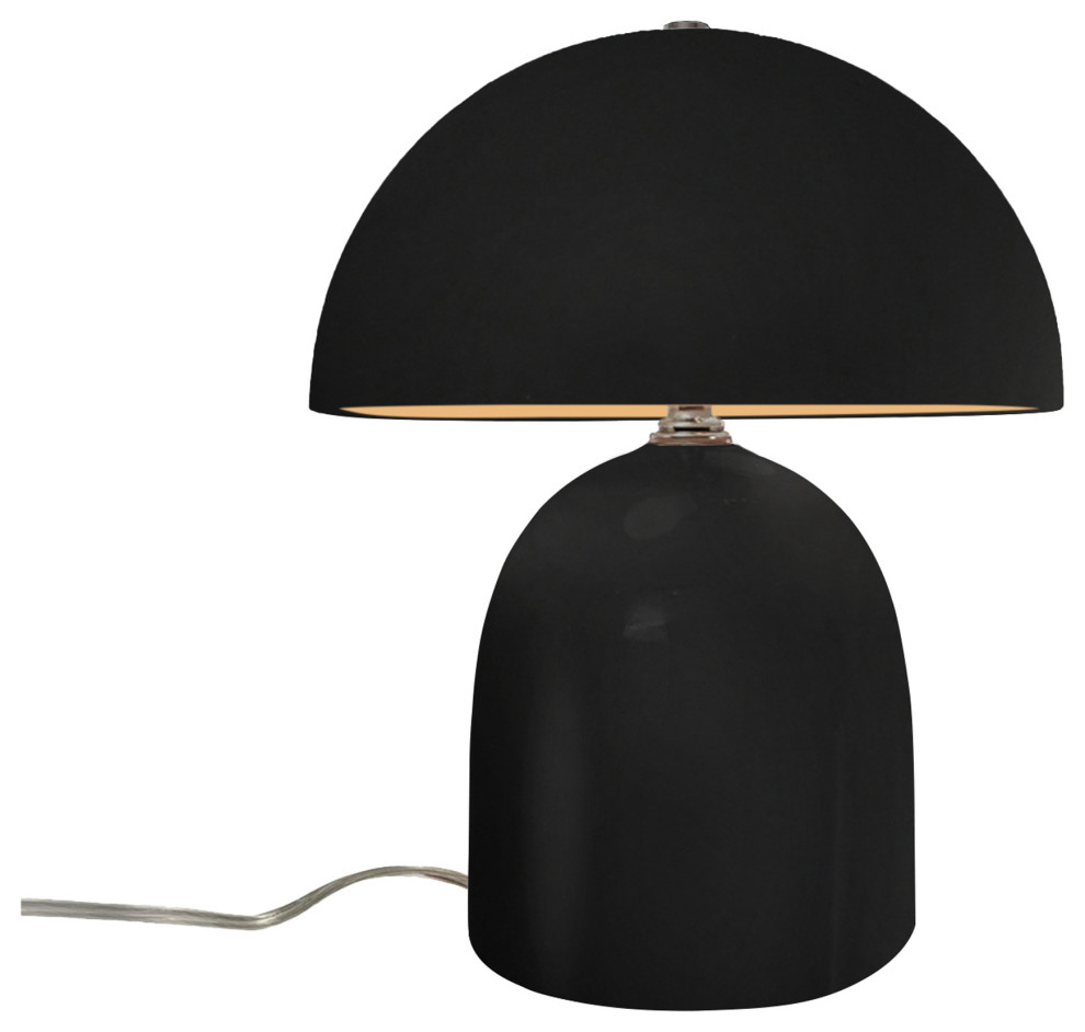 Short Kava Table Lamp, Carbon Matte Black/Champagne Gold