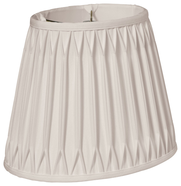 Slant Oval Double Smocked Pleat Softback Lampshade With Washer Fitter