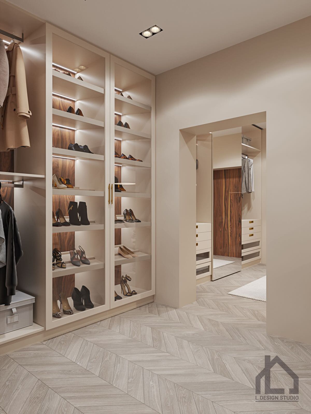 Гардеробная в современном стиле