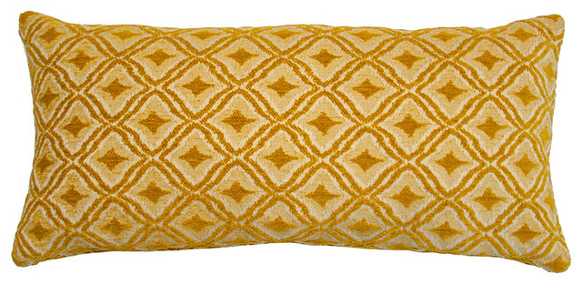 Cannes Yellow Diamonds 12x24 Pillow