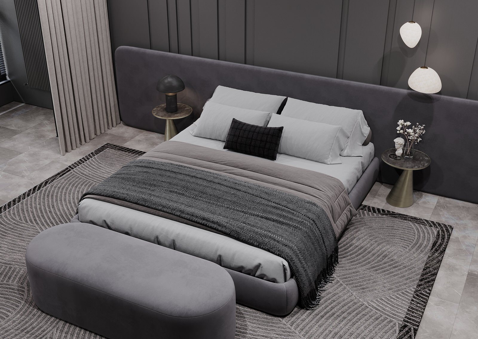 Спальня для молодой девушки ЖК "Лесопарковый", г.Челябинск