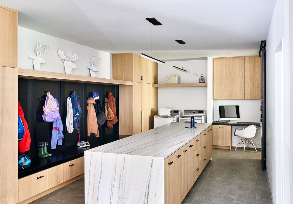 Inspiration for a modern laundry room in Kansas City.