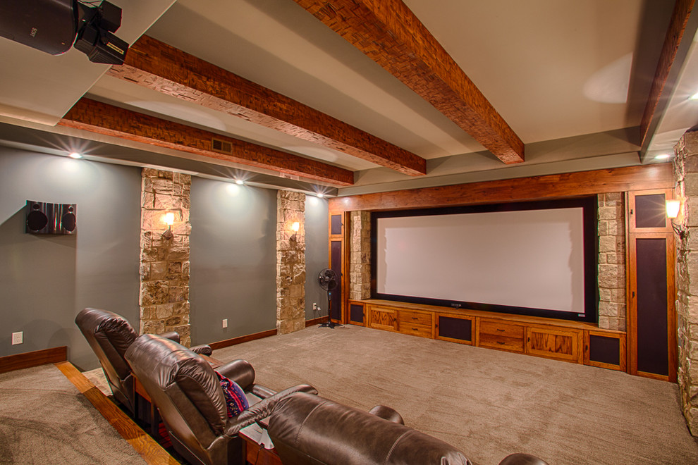 Inspiration for a country home theatre in Other.