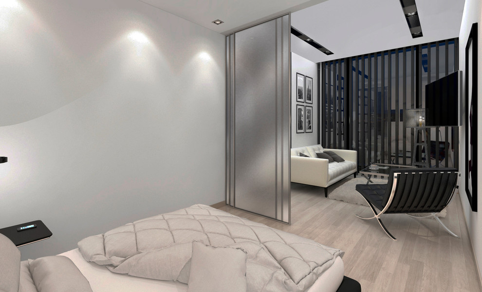 Дизайн апартаментов в стиле black&white. 2013 г. - по мотивам фильма "Американск