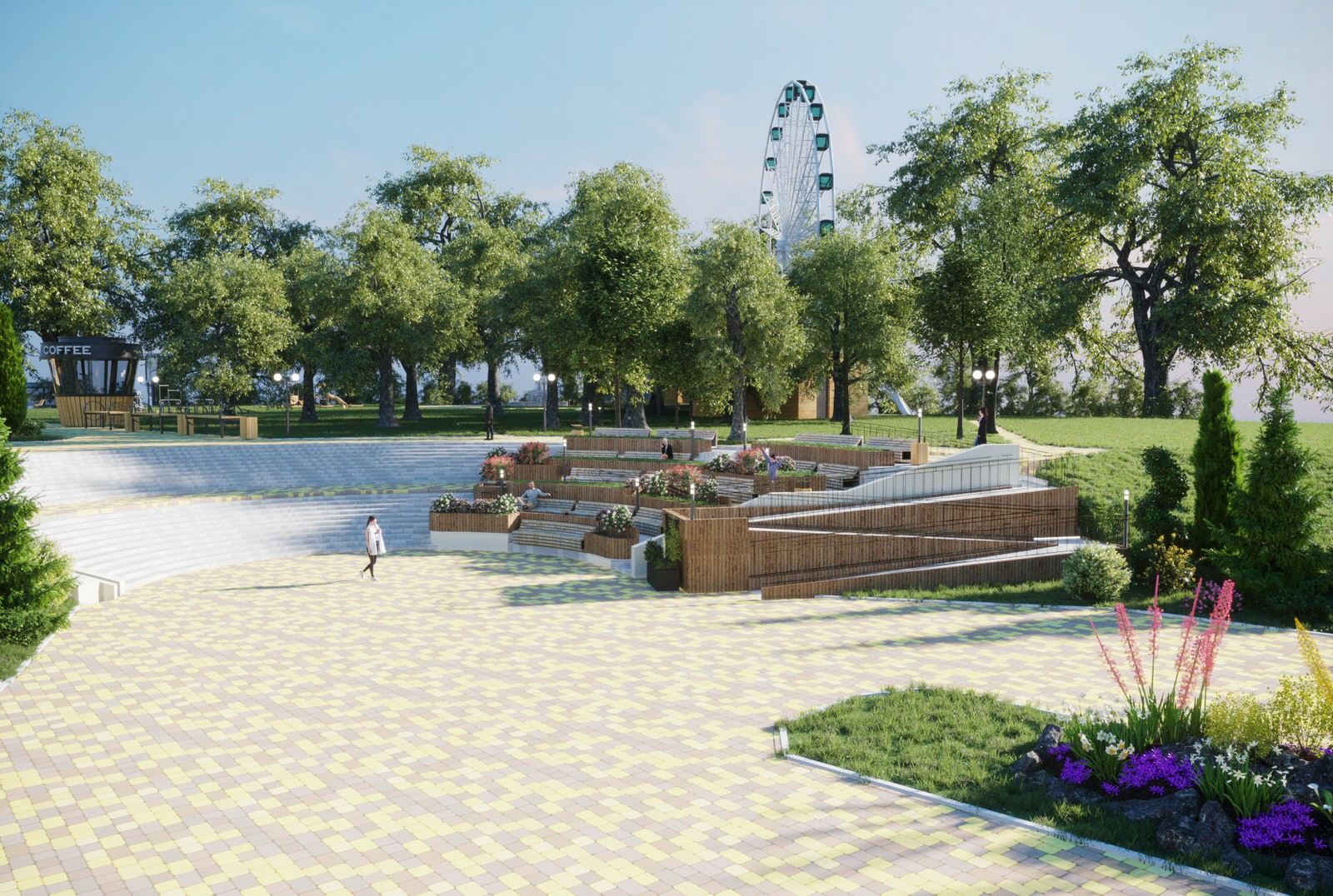 Спуск к р. Цна из Парка культуры и отдыха в г. Тамбов