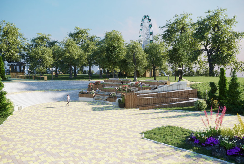 Спуск к р. Цна из Парка культуры и отдыха в г. Тамбов