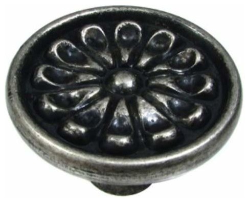 Metal Cabinet Knob,1 5/8" (41 mm) Diameter, Natural Iron Finish