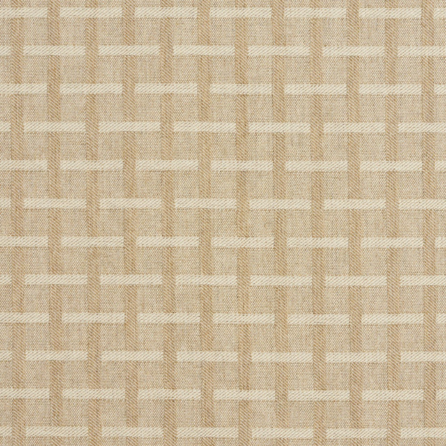 Beige Natural Geometric Checkered Upholstery Fabric By The Yard