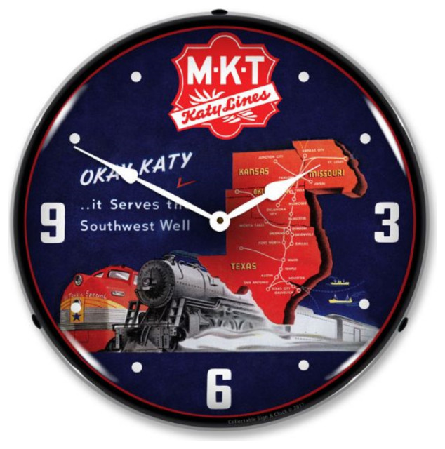 1712822 MKT Katy Lines Clock Contemporary Wall Clocks by
