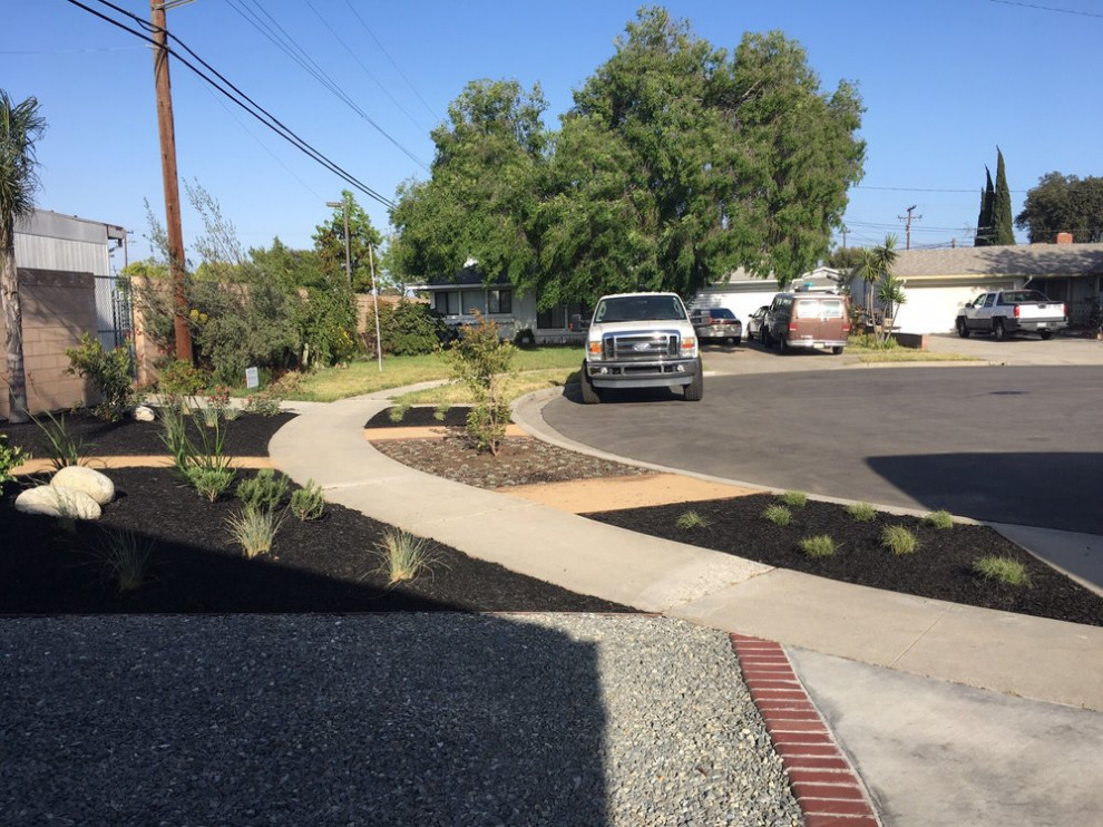 This is an example of a front yard landscaping in Orange County.