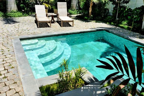 Key West Florida - Historic Sidewalk Cobble Pool Deck klassisk-pool