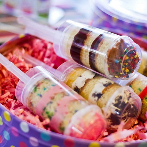 Cake Push Up Tubes With Caps