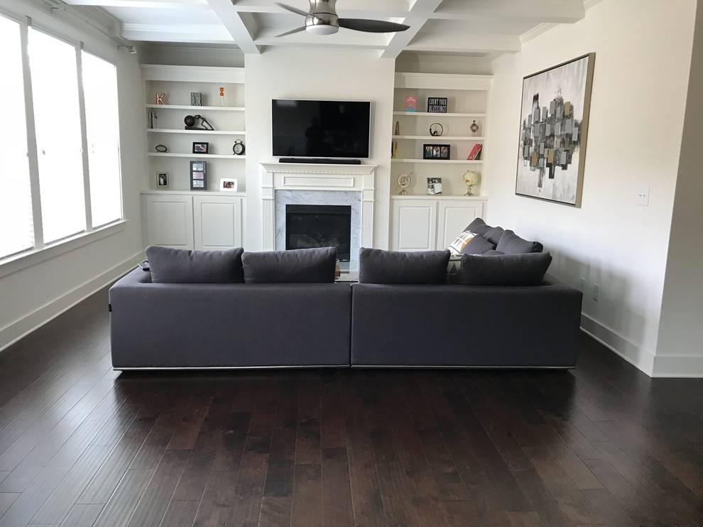 What color to paint the wall behind fireplace?