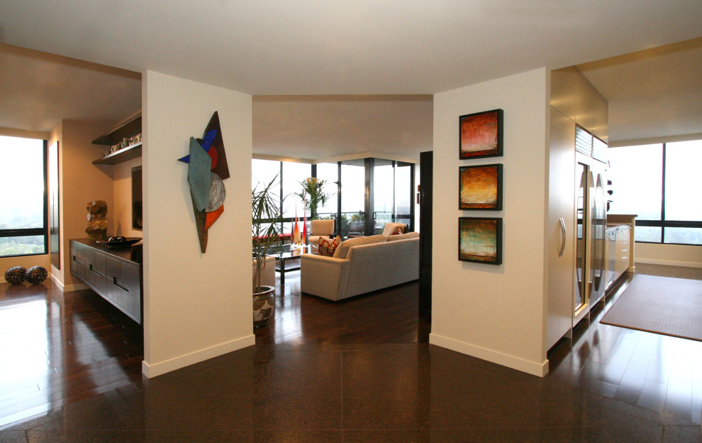 Hallway - contemporary hallway idea in Los Angeles