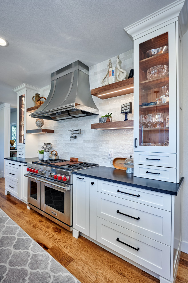 Transitional kitchen photo in Denver