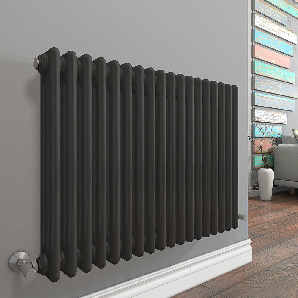 Manchester Radiators Bern 600 x 830mm Anthracite Triple Horizontal Column Radiator ...