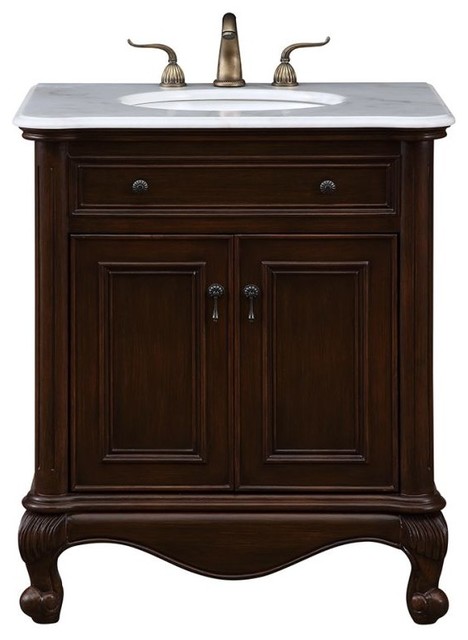 Luxe 30 Single Bathroom Vanity Set Teak Traditional Luxe 30 Single Bathroom Vanity Set