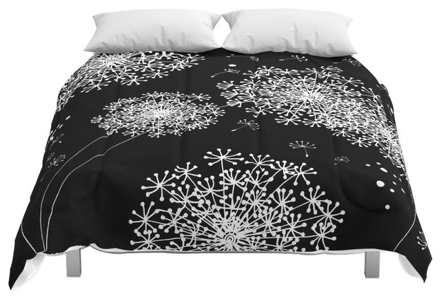 Society6 Dandelion Comforter Contemporary Comforters And