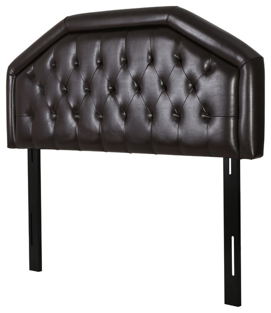 Vincent Adjustable Brown Leather Headboard For King/CalKing