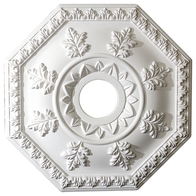 18" Decorative Architectural Ceiling Medallion, White ...