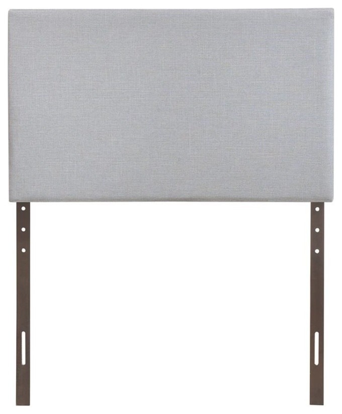 Modway Region Queen Upholstered Linen Fabric Headboard in Sky Gray