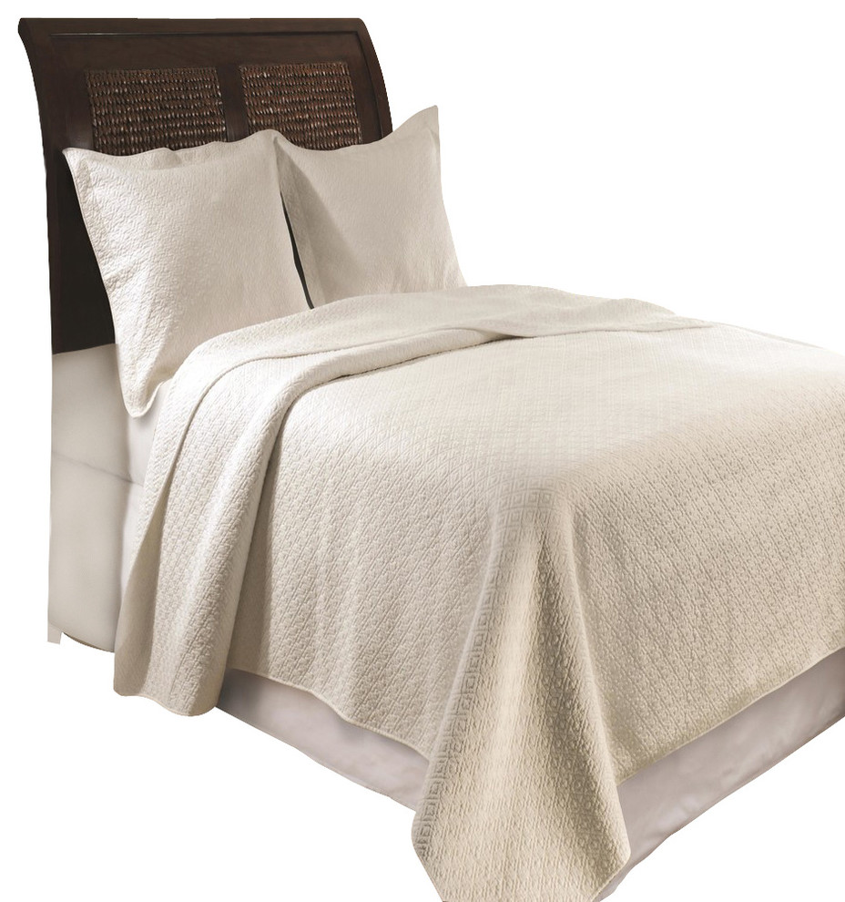 Greenland Home Vashon Quilt & Sham Set, 3Piece King Contemporary Quilts And Quilt Sets by