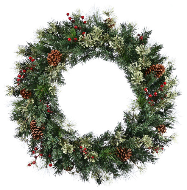 30 quot nisswa berry pine artificial christmas wreath with 30 quot nisswa berry pine artificial christmas wreath with
