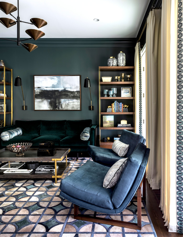 Living room - 1950s living room idea in New York