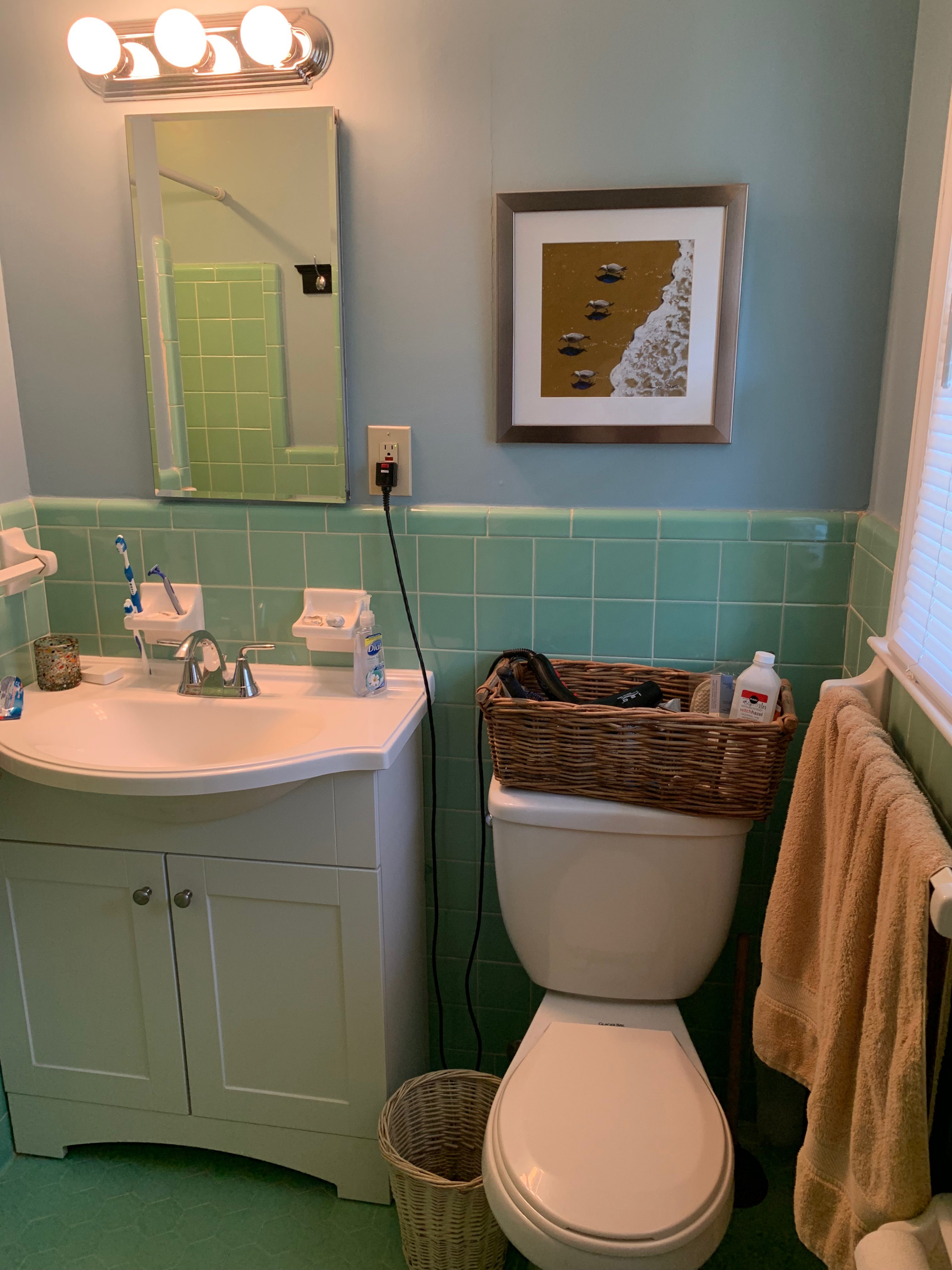 TEENY TINY 1960's bathroom makeover