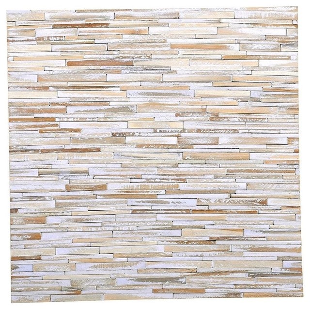 16.54quot;x16.54quot; Valley Wood Mosaic Vintage Teak Wall Tiles 