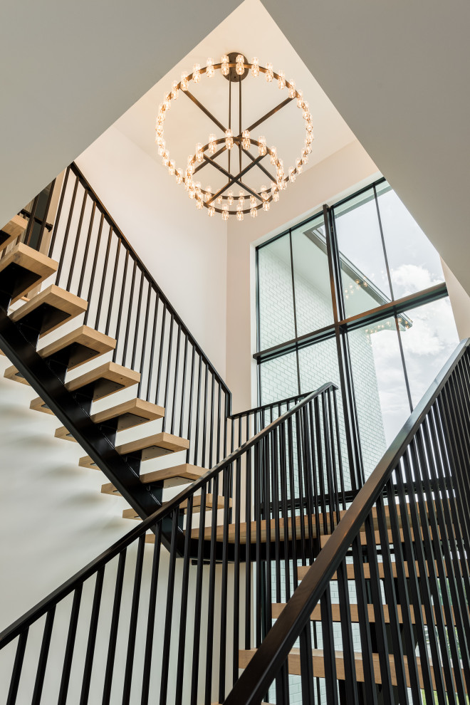 Transitional staircase photo in Tampa