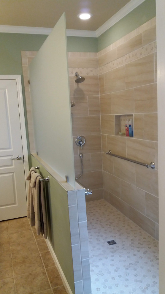 Contemporary Master Bath Conversion to ADA/Zero Entry