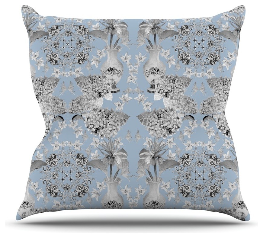 KESS InHouse DLKG Design "Versailles Blue" Throw Pillow, 20"
