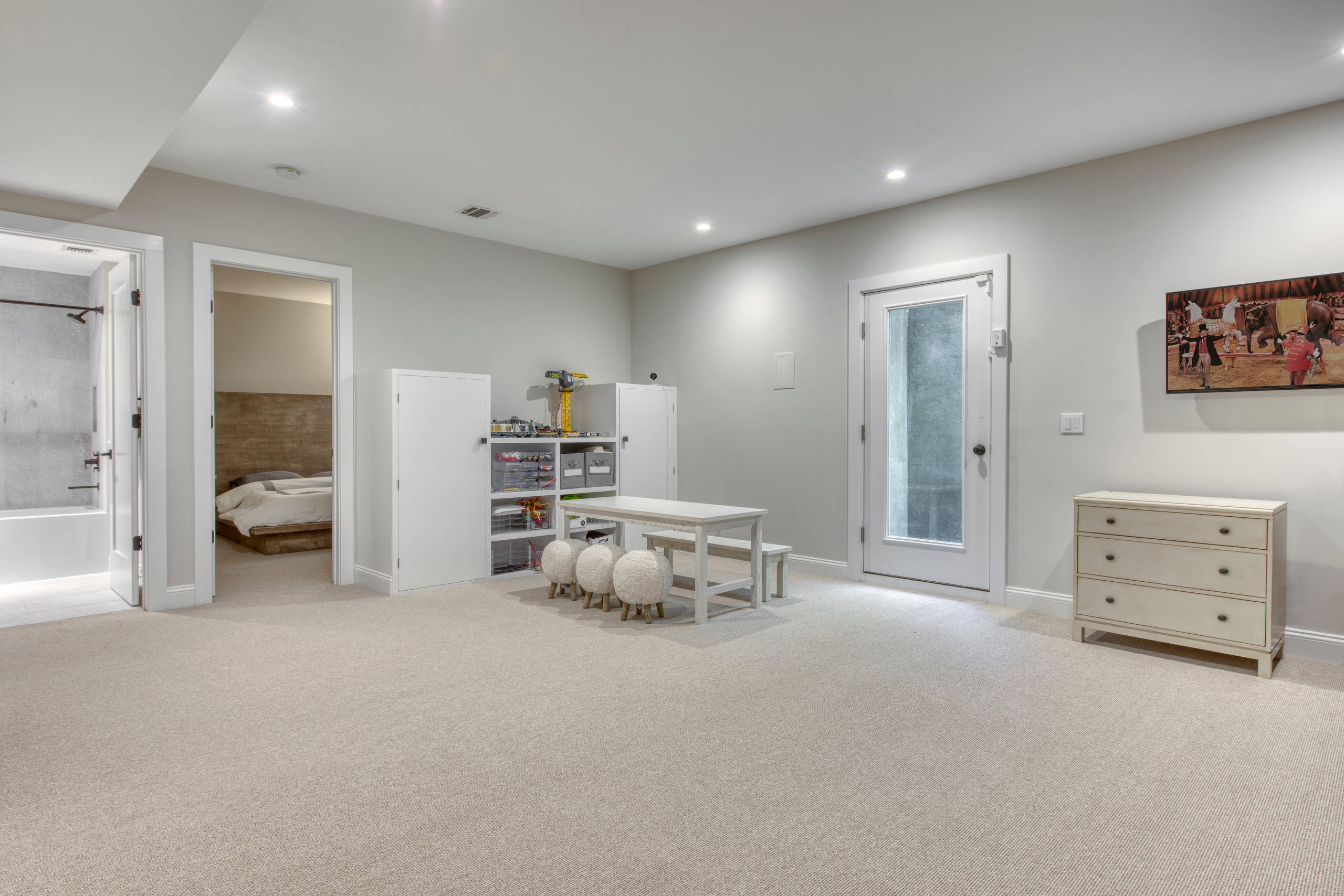 East Hampton House- , finished basement playroom