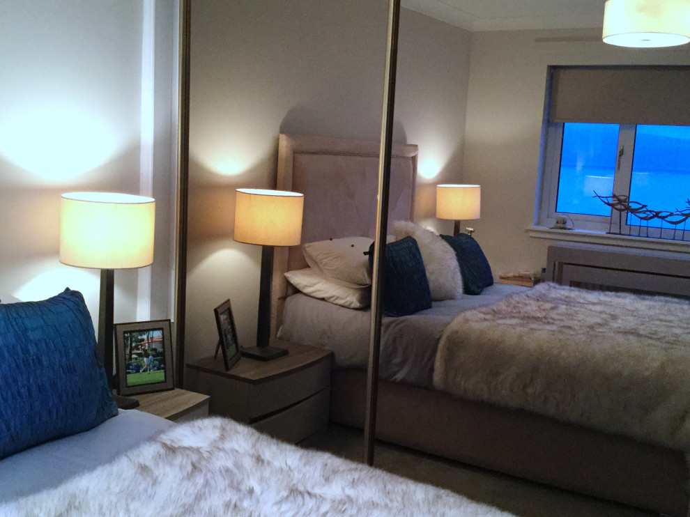 This is an example of a beach style bedroom in Glasgow.