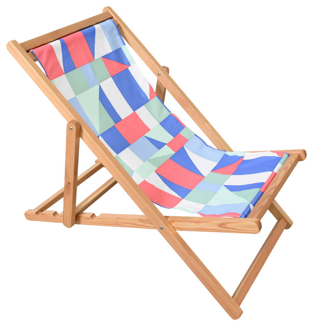 wooden sling beach chairs