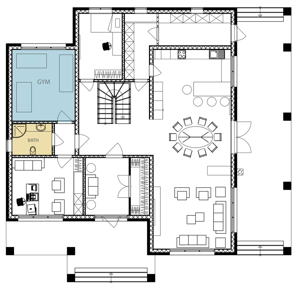 House in Pavlovsk | Gym | Bathroom