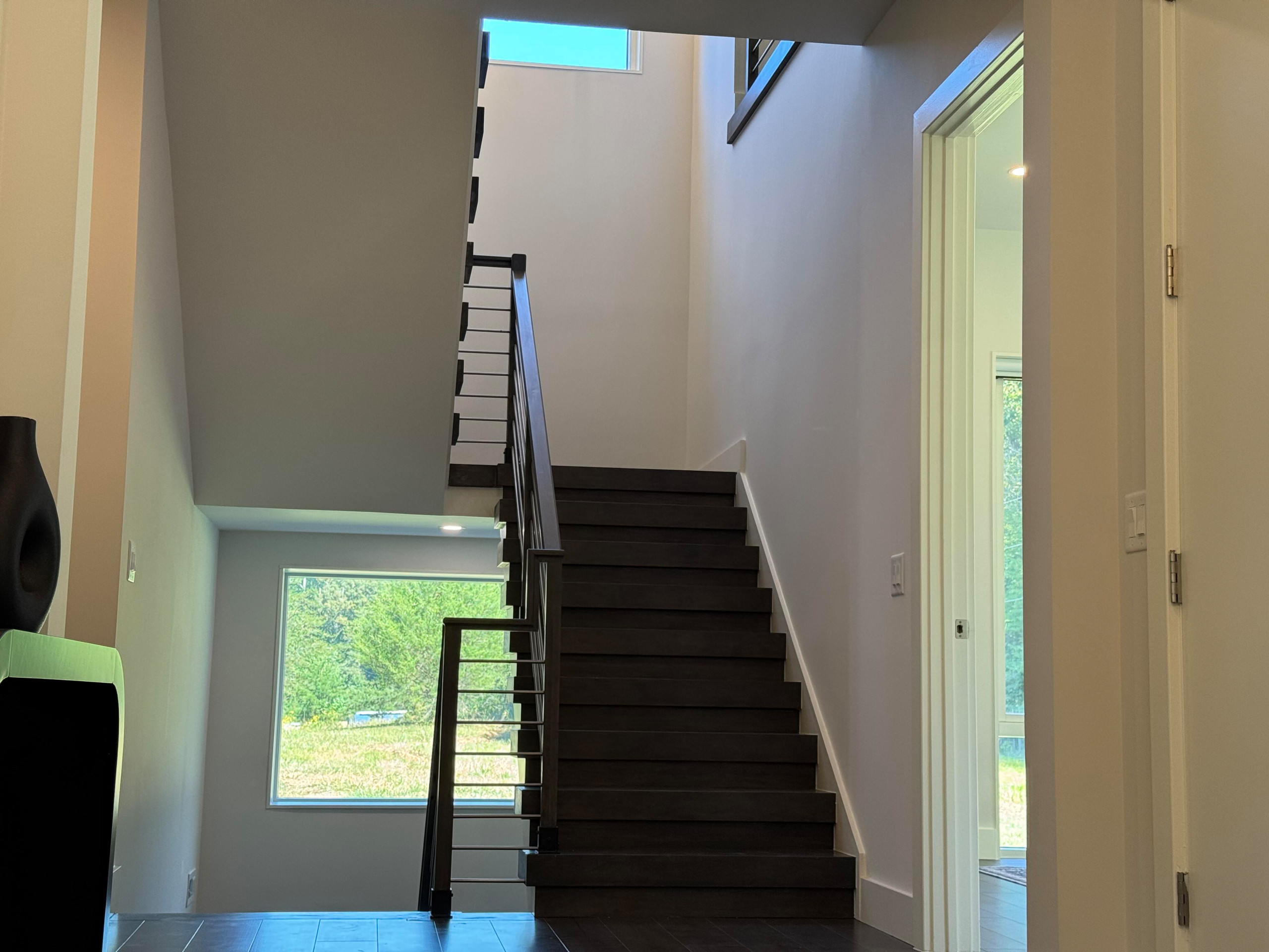 137_Transitional Maple Staircase with Stainless Steel Rail, Clifton, VA 2014