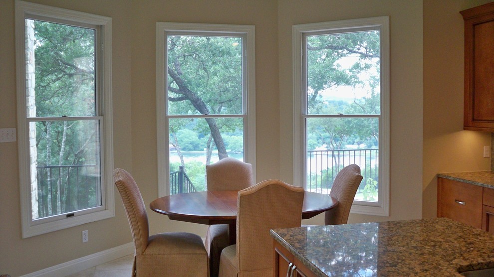 Photo of a traditional dining room in Austin.