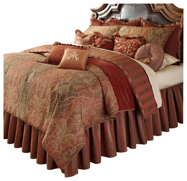 Aico Michael Amini Woodside Park 12 Piece Queen Comforter Set
