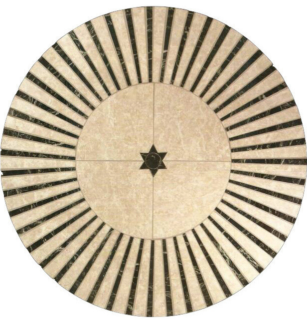 Luxor Mosaic Stone Round Dining Table, 30"