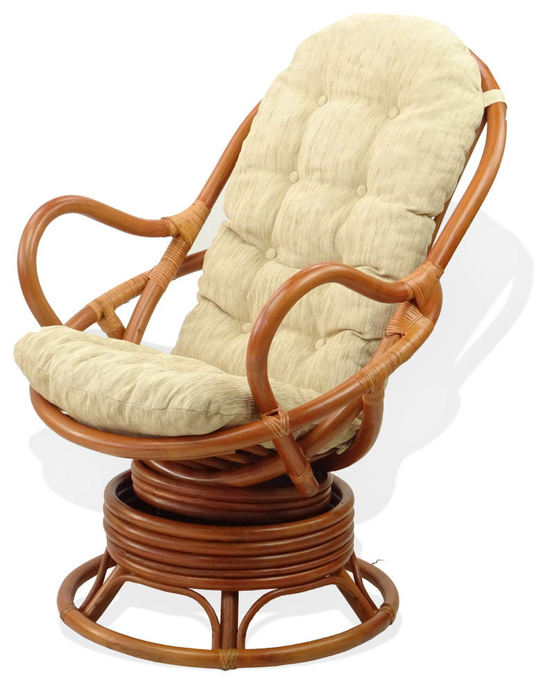 rattan rocker swivel chair cushions