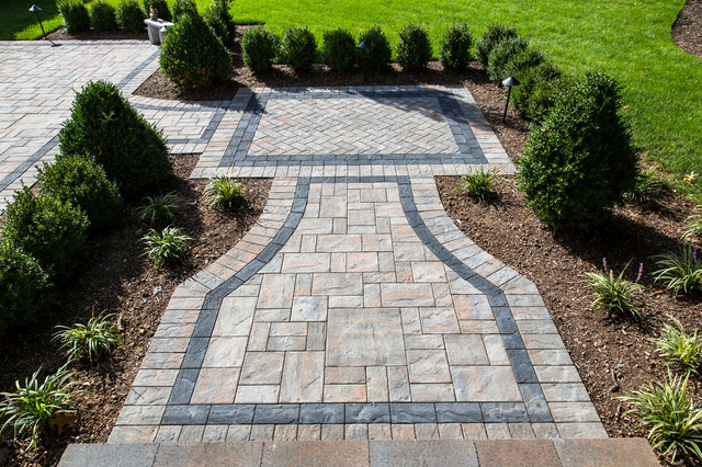 Long Island Unique Entryway - New York - by Cambridge Pavingstones with