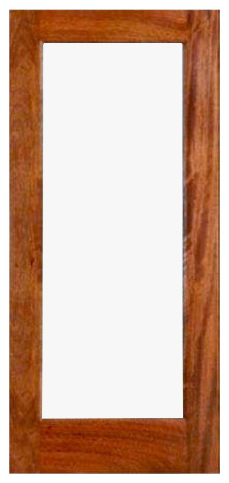 1 Lite Mahogany French Door, 32"x96"x1.75"