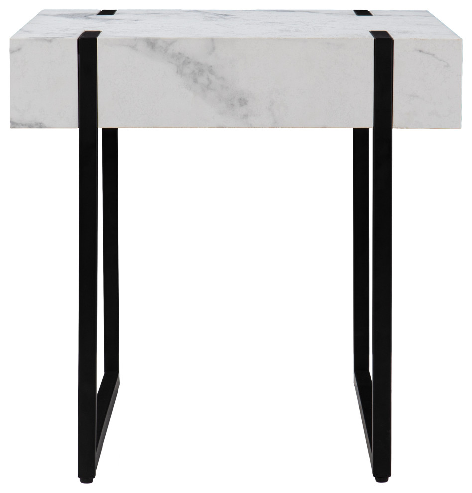 Bianca Modern Faux Marble End Table Transitional Side Tables And