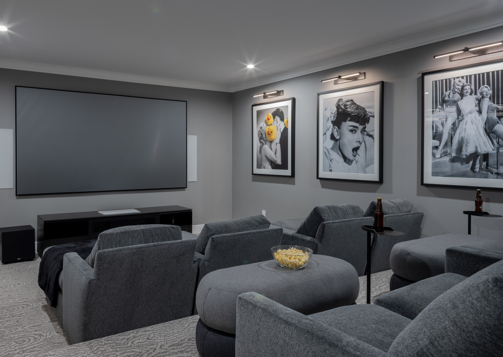 Wellesley Residence - Transitional - Home Theater - Boston - by Shari ...